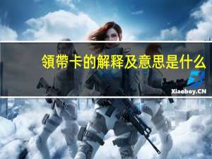 領帶卡的解释及意思是什么