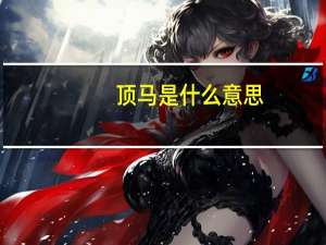 顶马是什么意思