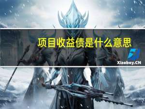 项目收益债是什么意思