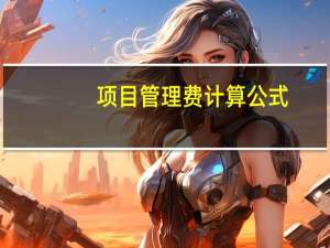 项目管理费计算公式