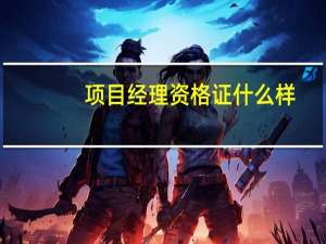 项目经理资格证什么样