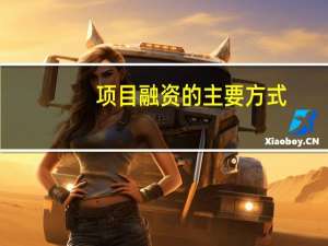 项目融资的主要方式