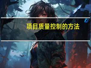 项目质量控制的方法