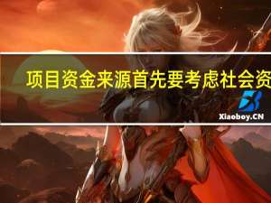项目资金来源首先要考虑社会资金（项目资金来源）