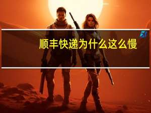 顺丰快递为什么这么慢