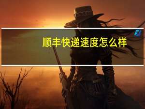 顺丰快递速度怎么样