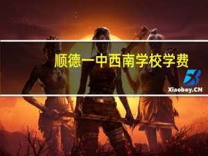 顺德一中西南学校学费