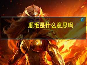 顺毛是什么意思啊