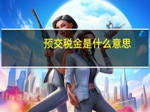 预交税金是什么意思