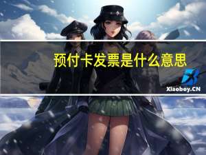 预付卡发票是什么意思