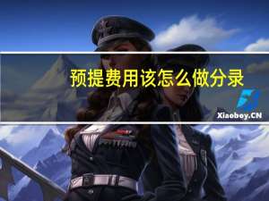 预提费用该怎么做分录
