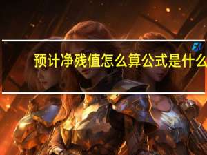预计净残值怎么算公式是什么