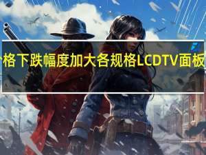 预计7月部分规格面板价格下跌幅度加大各规格LCDTV面板均价本月将继续跌至历史新低