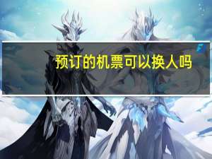 预订的机票可以换人吗