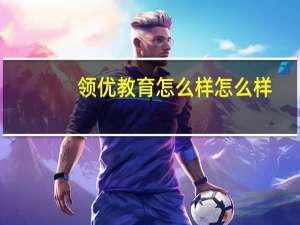 领优教育怎么样怎么样