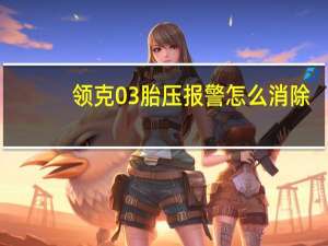 领克03胎压报警怎么消除