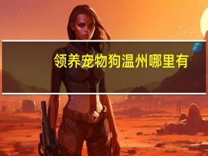 领养宠物狗温州哪里有