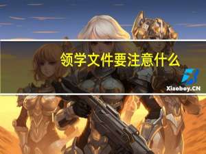 领学文件要注意什么