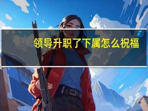 领导升职了下属怎么祝福