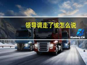 领导调走了该怎么说