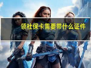 领社保卡需要带什么证件