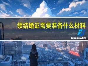 领结婚证需要准备什么材料