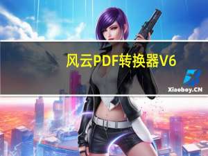 风云PDF转换器 V6.0.0.1 官方最新版（风云PDF转换器 V6.0.0.1 官方最新版功能简介）