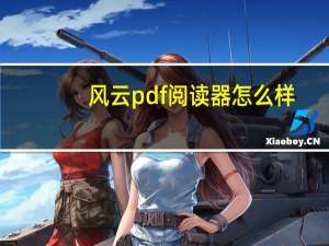 风云pdf阅读器怎么样（风云pdf阅读器）