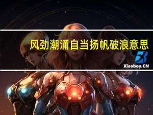 风劲潮涌自当扬帆破浪意思（乘风破浪潮头立 扬帆起航正当时什么意思）