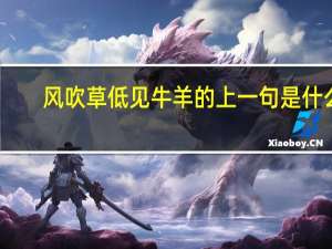 风吹草低见牛羊的上一句是什么