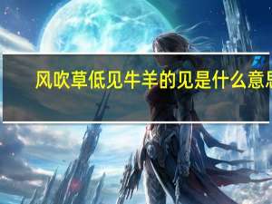 风吹草低见牛羊的见是什么意思