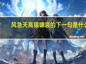风急天高猿啸哀的下一句是什么
