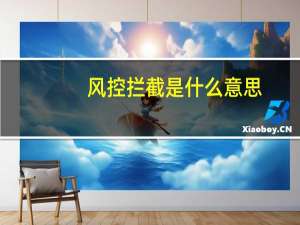 风控拦截是什么意思
