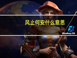 风止何安什么意思