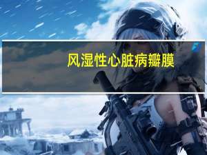 风湿性心脏病 瓣膜（瓣膜疾病--风湿性心脏瓣膜病）