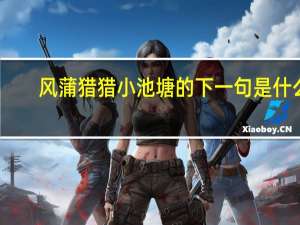 风蒲猎猎小池塘的下一句是什么