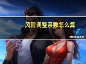 风险调整系数怎么算