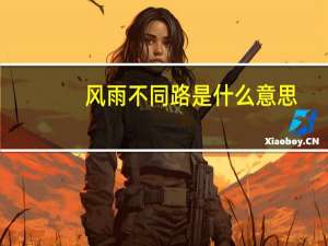风雨不同路是什么意思