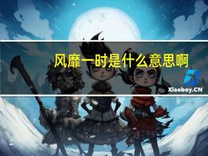 风靡一时是什么意思啊（风靡一时是什么意思）
