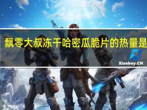 飘零大叔 冻干哈密瓜脆片的热量是多少