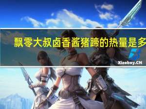 飘零大叔 卤香酱猪蹄的热量是多少