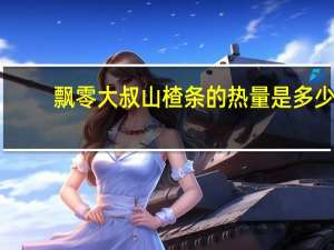 飘零大叔 山楂条的热量是多少