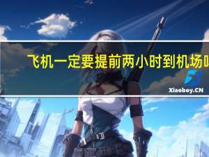 飞机一定要提前两小时到机场吗