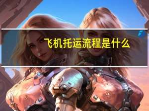 飞机托运流程是什么