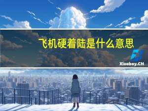 飞机硬着陆是什么意思