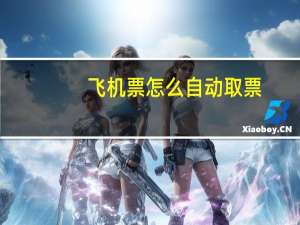 飞机票怎么自动取票