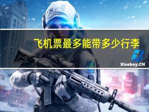 飞机票最多能带多少行李