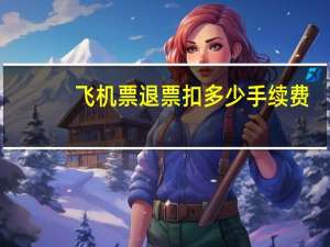 飞机票退票扣多少手续费