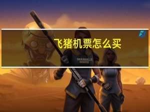 飞猪机票怎么买