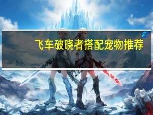 飞车破晓者搭配宠物推荐